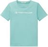 Tom Tailor T shirt Logo Print Dusty Green online kopen